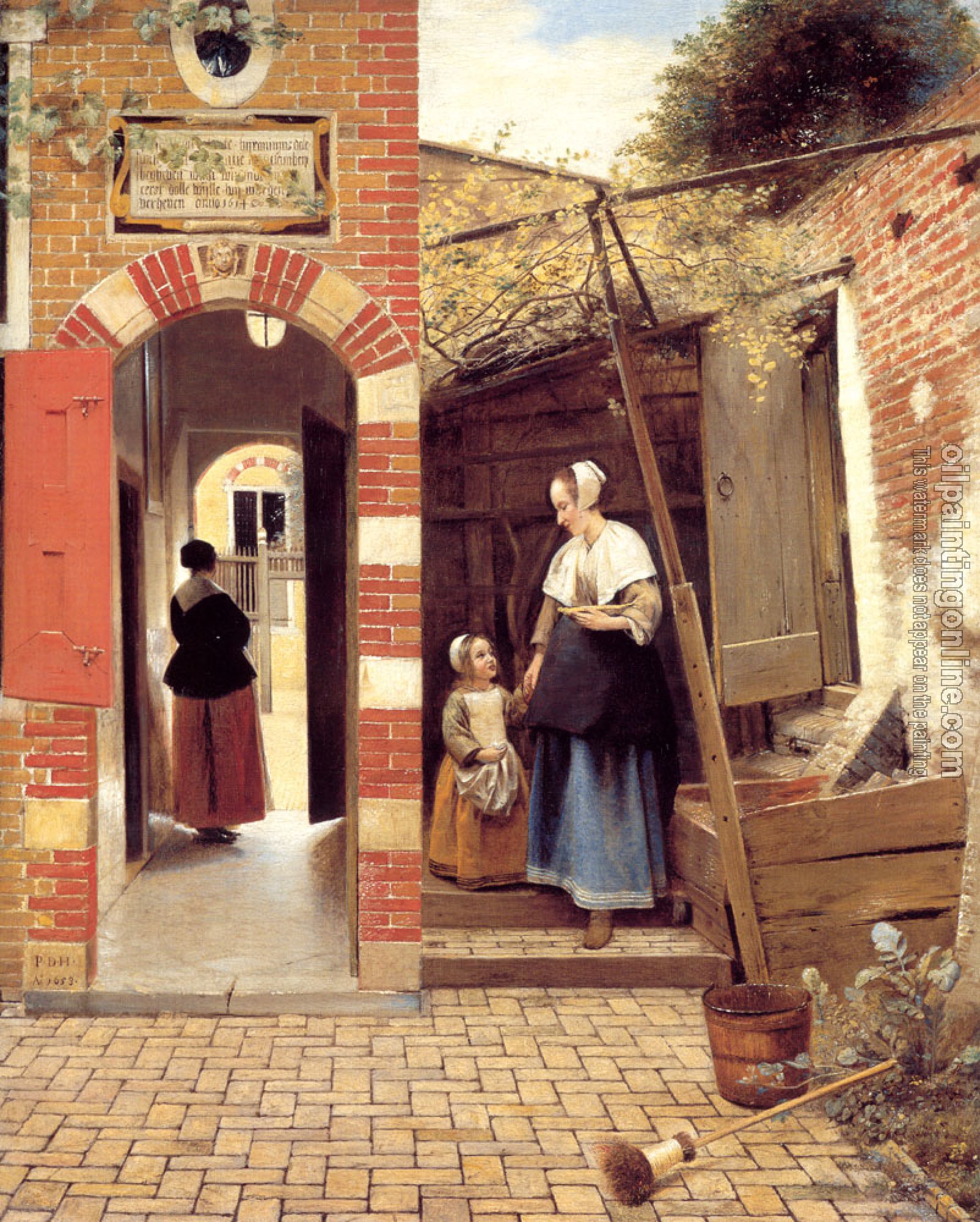 Pieter de Hooch - The Courtyard of a House in Delft